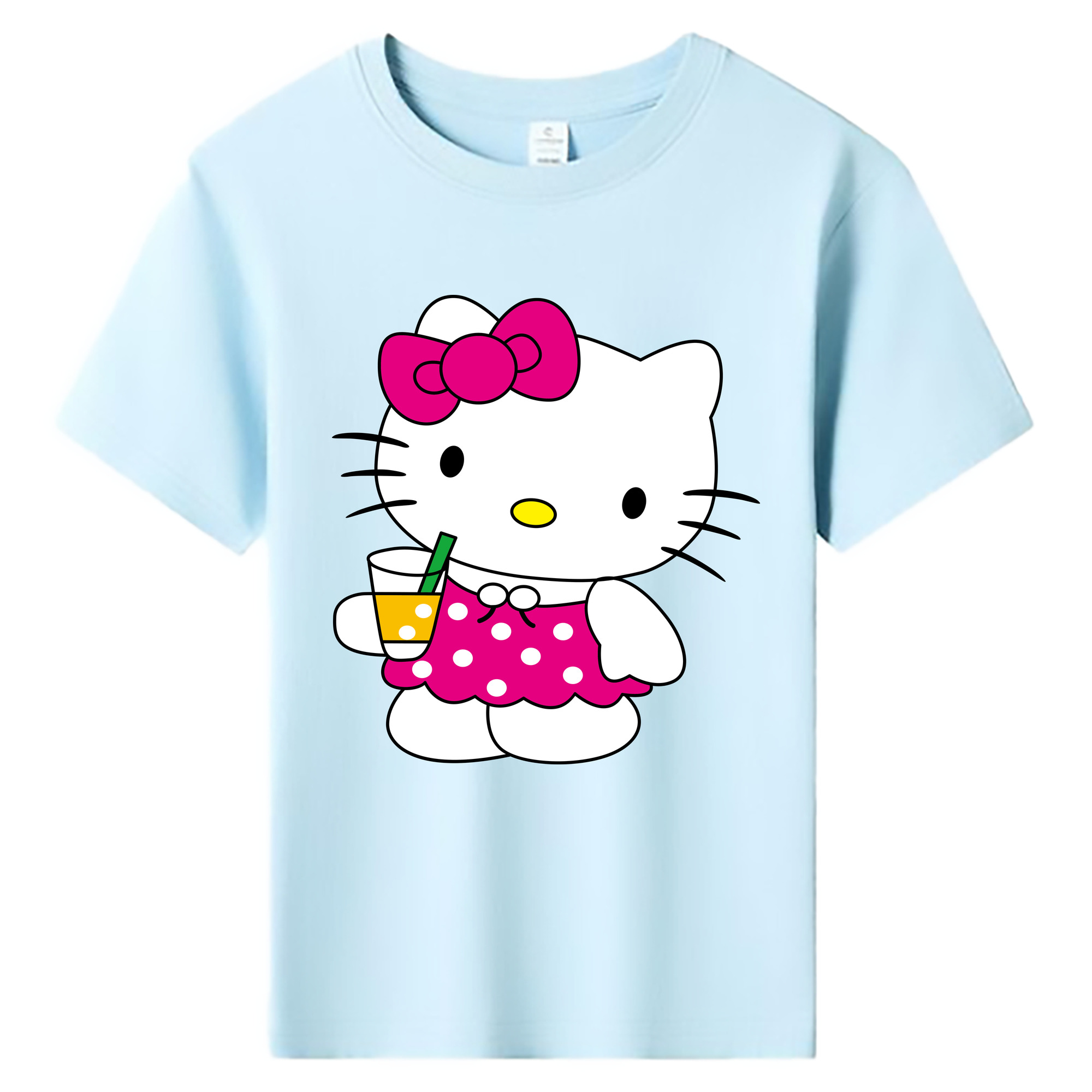 （画像用） Hello Kitty ハローキティ 綿100％キッズTシャツ（フロントプリント）